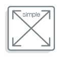 dimension simple icône